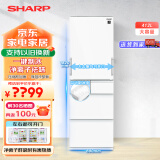 夏普SHARP 412升 日式多门电冰箱 左右开门PCI净离子净味 自动制冰变频风冷无霜小户型大容量 国家补贴 SJ-SP41W-W 白色 玻璃面板