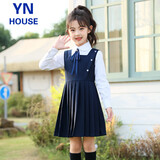 衣诺坊女童连衣裙套装班服儿童六一毕业季校服主持人演出服