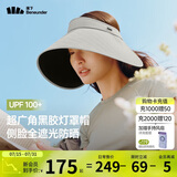 蕉下（beneunder）灯罩帽大帽檐遮阳帽女黑胶防晒帽全脸遮阳空顶帽太阳帽BM563灰