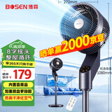 博森 家用空气循环扇智能遥控落地扇轻音台立两用节能8字摇头电风扇大风力定时交流定频风扇XHS-1907E