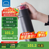 乐扣乐扣（LOCK&LOCK）品茗茶水分离不锈钢车载保温杯男女学生水杯400ML灰色LHC4233DGRY