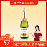 沃迪安（VAL DE RANCE）无酒精无醇水蜜桃味气起泡酒果酒饮料750ml装自用送礼法国进口