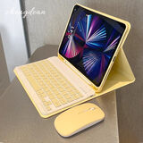 无线蓝牙键盘静音轻薄便携鼠标手机ipd平板电脑安卓苹果IOS无线 杏国黄【快速配对】无线桌面 键鼠套装【宿舍神器】人体工学