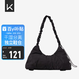 Keep瑜伽挎包健身包游泳包大容量手提包休闲单肩手提防水户外包经典黑