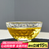 瓷牌茗 玻璃茶杯双层小杯子耐热水杯透明品茗杯带把茶杯子功夫茶具 水晶玻璃杯-65ML