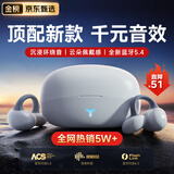 MVKO【顶配新款|柏林之声】蓝牙耳机骨传导概念耳夹式无线不入耳开放式运动跑步降噪挂耳骑行不掉专用 云朵白丨顶配版 杜比全景环绕丨超舒适丨超长续航