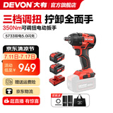大有（Devon） 电动扳手5733锂电冲击扳手电圆锯木工架子工汽修扳手电动风炮 5733 双电5.0Ah闪充（190W）