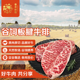 春禾秋牧 澳洲安格斯谷饲板腱牛排600g/3-6片 进口原切牛肉生鲜野餐烧烤