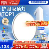 华艺照明（HUAYI）卧室吸顶灯护眼全光谱灯具防蓝光超薄现代简约卧室灯阳台走廊灯 【0缝隙】圆RG0款：D30*2cm-28W 三色调光