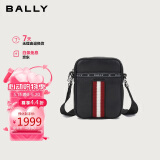 BALLY巴利【限时折扣】男包单肩包腰包黑色红白条纹6240275 礼物