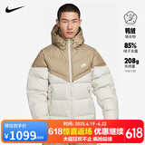 耐克NIKE羽绒服男短款WR 650-D FLD外套FB8178-247美拉德卡其XL