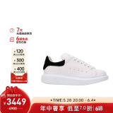 亚历山大麦昆（Alexander McQueen）AMQ 女士系带小白鞋休闲运动鞋  白色/黑色 36 礼物
