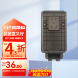 罗格朗（LEGRAND）电工电料86型暗装开关插座防水盒 防溅盒 浴室防水罩 带五孔插座IP55防水盒加长型