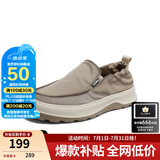 森达男鞋春夏一脚蹬平底休闲鞋舒适透气布鞋男V7R13BM3 杏色1NK01BM4 43