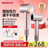 奔腾（POVOS）吹风机家用高速负离子电吹风机 大风力速干低噪音学生宿舍便携风筒送女生日礼物 香槟金【经典入门PH9909】赠风嘴+赠礼盒