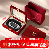 七匹狼皮腰带男士自动扣牛皮红木质礼盒送男友老公生日礼物送爸爸实用