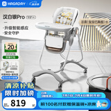 哈卡达（HAGADAY）宝宝餐椅婴儿成长椅学座椅多功能椅子家用餐桌椅子可折叠学坐神器 【守护款】-汉白银pro