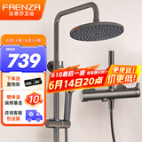 法恩莎（FAENZA） 淋浴花洒全套套装增压花洒冷热花洒喷头卫生间洗澡花洒沐浴喷头 【低调雅致】三功能·新枪灰