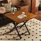 木双福折叠桌餐桌小户型家用客厅吃饭桌子户外摆摊桌子出租房便携小方桌