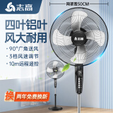 志高（CHIGO）电风扇落地扇家用台式夏天小宿舍遥控立式摇头工业大风力电扇 20英寸遥控铝叶7.5H定时3.5米线
