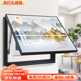 柳莺花燕免打孔电表箱装饰画现代简约客厅餐厅挂画电闸箱配电箱遮挡壁画 锦绣河山 45X35遮挡35X25表箱 上掀款
