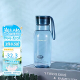 乐扣乐扣（LOCK&LOCK）夏季运动水杯简约塑料杯户外便携水壶男女学生杯子蓝色350ML
