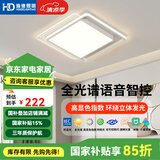 HD 全光谱智能AI语音吸顶灯 led大客厅卧室灯防蓝光护眼防频闪 全光谱星光方形灯/62W/50*5CM