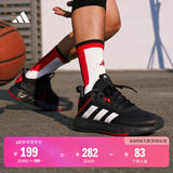 adidas OWNTHEGAME 2.0团队款实战运动篮球鞋男子阿迪达斯官方   黑/红/银白   42