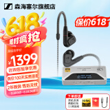 森海塞尔（Sennheiser）IE900/IE600/IE300旗舰级HIFI高保真超宽单动圈单元可拆卸MMCX挂耳式耳机 高保真发烧有线耳机耳塞 IE200+山灵UA4银色 便携耳放