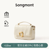 Songmont山下有松小号巧克力包新款牛皮斜挎链条软手机包 奶昔白(现货）