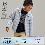 安德玛（UNDERARMOUR）冬季Core男子连帽训练运动保暖鸭绒羽绒服6001970 摩登灰011 S