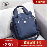 圣大保罗单肩包男士斜挎包休闲牛津布包大容量商务多功能轻便男包时尚出游 手提蓝色【官方授权-假一罚十】
