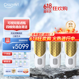 CrazyArt疯狂艺术 双层龙鳞盾大白瓶前置过滤器反冲洗带旁通 带可视窗口 家用大流量自来水过滤净化水装置 龙鳞盾艺术（三级防护全屋过滤）
