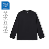 JEANSWEST LIFE真维斯秋季新款长袖t恤打底衫百搭舒适宽松休闲大码衣服 黑色 （棉质款式） 2XL