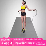 IKU健身垫专业防滑跳操垫耐磨抗震隔音家用运动瑜伽垫子190*80*8灰色