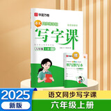 【2025秋新】华夏万卷小学生写字课六年级上册人教版正楷书法笔顺笔画描红练字本拼音本田字格生字抄写本（共2册）