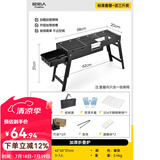 原始人烧烤架户外烧烤炉家用碳烤炉3-7人便携式木炭烧烤架子 加厚烤炉【304烤网】6件套