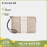 蔻驰（COACH）【品牌直供】女士拉链腕包小号钱包手拿包沙黄色CW854IMXDM