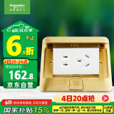 施耐德电气 五孔地插 带阻尼弹出式地面 地板插座铜质 (不含底盒)E226C10U
