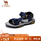 骆驼（CAMEL）户外沙滩潮流平底休闲男士凉鞋子 A822162412 深蓝 40