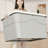 SPACEXPERT 衣物收纳箱车载塑料整理箱带轮外体积150L 72*52*41cm 灰色1个装