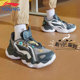 李宁（LI-NING）李宁童鞋儿童运动鞋男女大童轻质回弹大logo休闲鞋34YKCQ198-55