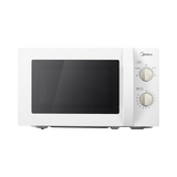 美的（Midea）变频微波炉700W一级能效小型家用360℃转盘加热智能解冻经典双旋钮五档火力 MM721NG1-PS