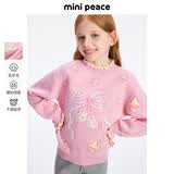 MiniPeaceMINIPEACE太平鸟童装女童花边领毛衣儿童针织衫内搭宝宝上衣