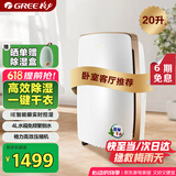 格力（GREE）除湿机/抽湿机家用20升/天卧室客厅除潮除霉除湿器干燥器可干衣智能控湿可定时DH20EH