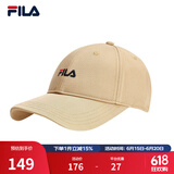 FILA 斐乐官方棒球帽情侣款男士女士帽子时尚休闲鸭舌帽子遮阳帽 独木卡其-DK XS