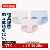 京东京造【泡芙系列】80支莫代尔女士内裤女防磨腿3条装组合三：XL