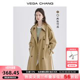 VEGA CHANG风衣女中长款2025春秋季新款韩版收腰经典时尚外套ins潮 鹭茶色 M