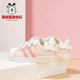 巴布豆（BOBDOG）童鞋女童低帮板鞋春秋款儿童运动鞋 101533153 乳白/嫩粉30