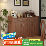 第一森林茶水柜实木色餐边柜储物柜置物柜家用备餐柜客厅靠墙一体收纳柜 【升级加固款】 大杉胡桃色120cm 组装（自行组装）